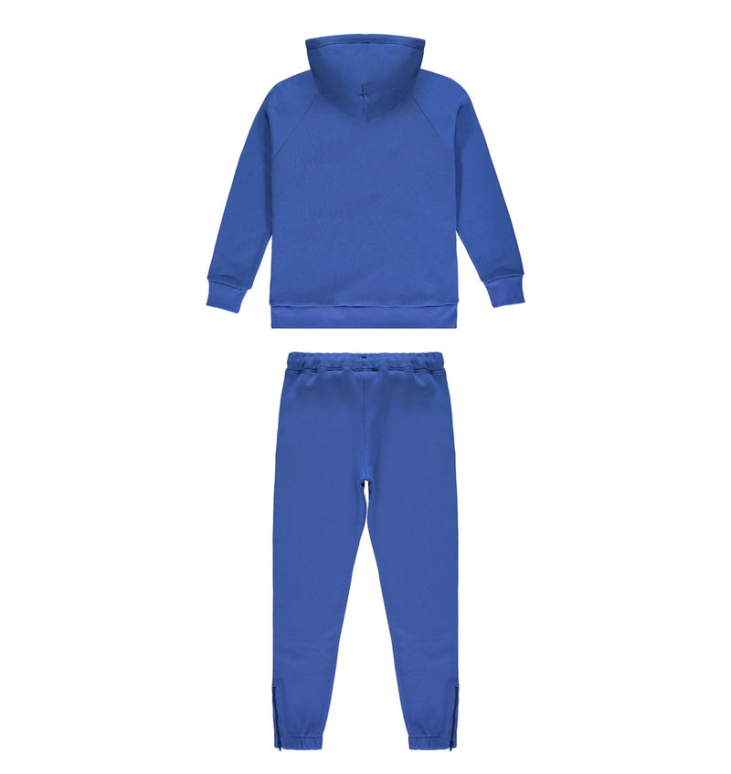 TRAPSTAR CHENILLE DECODED HOODED TRACKSUIT - DAZZLING BLUE/WHITE
