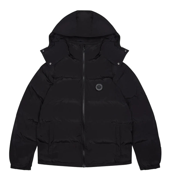 TRAPSTAR IRONGATE DETACHABLE HOODED PUFFER JACKET - 2023 BLACKOUT EDITION
