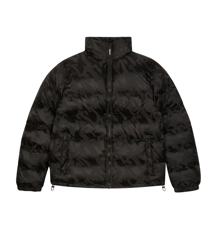 Trapstar Puffer Coat Black - Trapstar T Jacquard Puffer Jacket