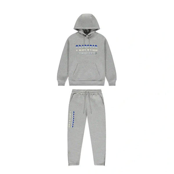 TRAPSTAR CHENILLE DECODED 2.0 HOODED TRACKSUIT GREY ICE EDITION XS