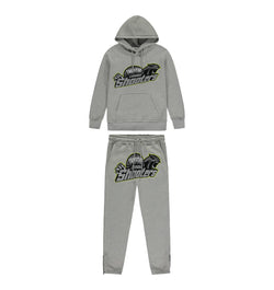 TRAPSTAR SHOOTERS HOODIE TRACKSUIT - GREY/LIME